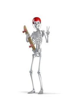 Skater skeleton Illustrazione stock