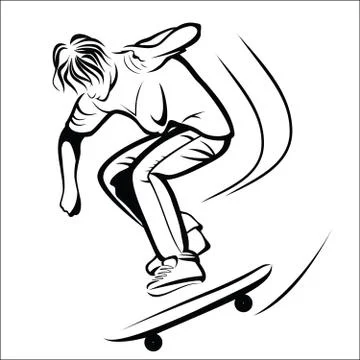 Skater sketch Stock Illustration