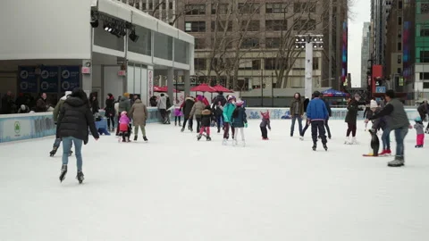 Skaters In Bryant Park Stock Footage 233822763