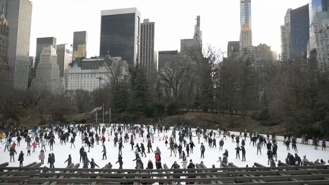 Skaters in Central Park Stock Footage 128751871
