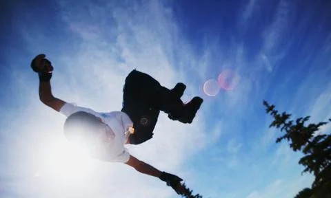 A Skaters Flip Stock Photos