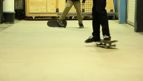 Skaters at Night Stock Footage 11360293