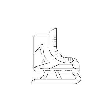 Skates icon. Element of winter elements illustration. Thin line illustration for イラスト素材