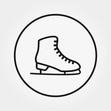 Skates. Icon. Vector illustration. Editable Thin line Stock Illustration