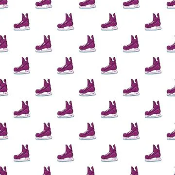 Skates pattern, cartoon style Illustrazione stock