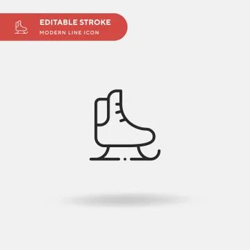 Skates Simple vector icon. Illustration symbol design template for web mobile Stock Illustration