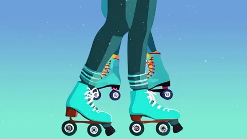 Skates on snow Stock Footage 279135798
