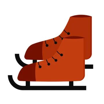 Skates. Vector cartoon illustration in flat style. Isolated object. Stock Illustration