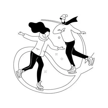 Skating abstract concept vector illustration. Stock Illustration