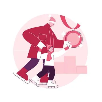 Skating abstract concept vector illustration. Stock Illustration