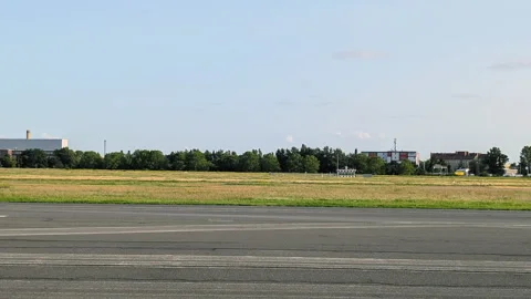 Skating in the airport of Tempelhof. Stock Footage 315653634
