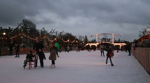 Skating in Amsterdam Stock Footage 33294460