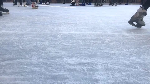 Skating on Artificial Ice Stockbeeldmateriaal 121609389