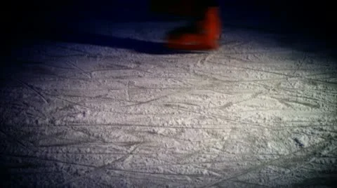 Skating on ice Stock Footage 10718901