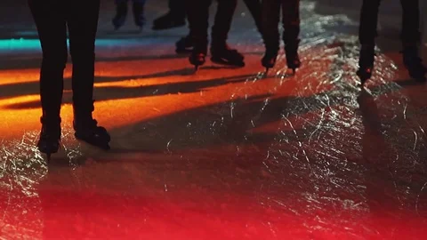 Skating On Ice Stock Footage 78005034