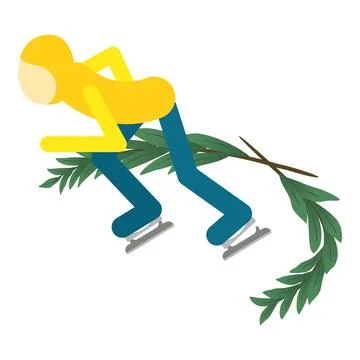 Skating icon isometric vector. Speed skating athlete during winter competitio Stock Illustration
