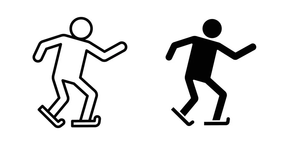 Skating icon vector, symbol, logo illustrations Stock Illustration