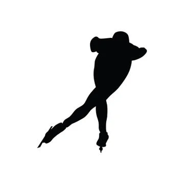 Skating man silhouette Stock Illustration