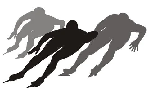 Skating men Stock Illustration