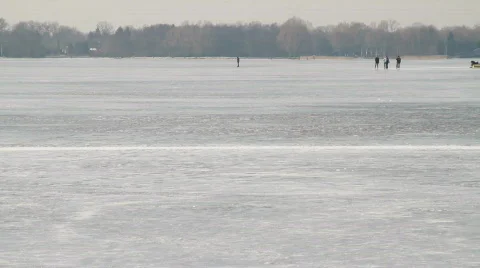 Skating on natural ice Video stock 621474