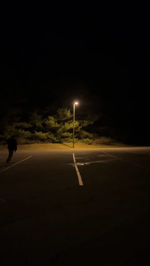 Skating at night Stock Footage 170890570