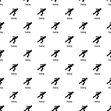 Skating pattern seamless Stock Illustration