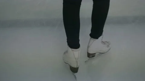 Skating professional on ice skating. Close-up Stock Footage 144506560