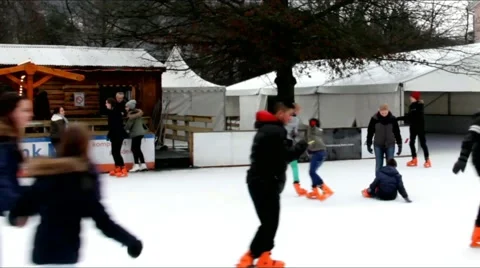 Skating-rink - super time lapse Stock Footage 45439873
