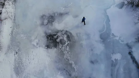 Skating on the river. Stock Footage 103863004