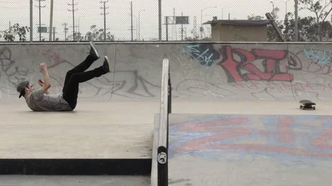 Skating Skatepark Bail Stock Footage 73672270