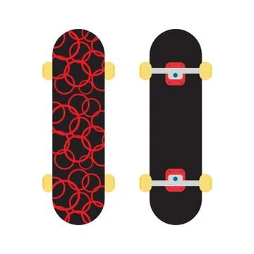 Skating on a white background. Vector illustration. Stock Illustration