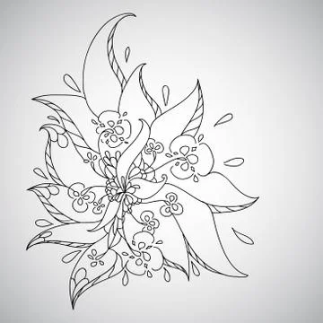 Skech flower Stock-Illustration