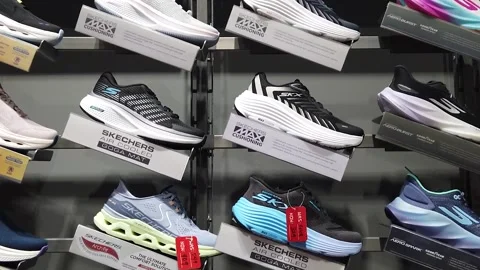 Skechers sneaker section inside a Dubai Stock Video Pond5
