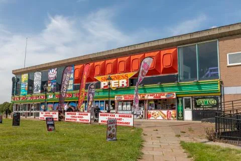 Skegness Amusement Arcades 스톡 사진