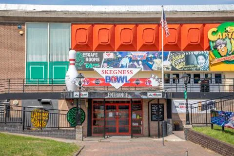 Skegness Arcades 스톡 사진