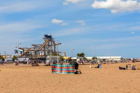 Skegness Beach 스톡 사진
