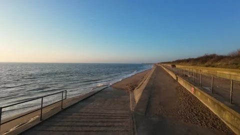 Skegness Beach shot in 4K Stock Footage 313953843