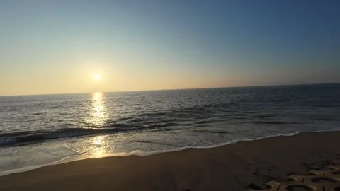 Skegness Beach shot in 4K Stock Footage 313954087