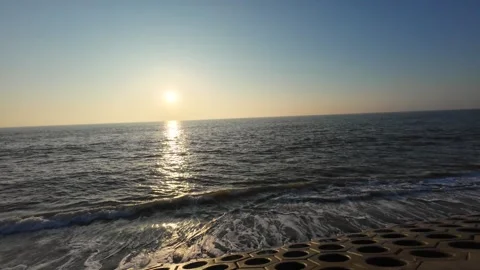 Skegness Beach shot in 4K Stock Footage 313954674