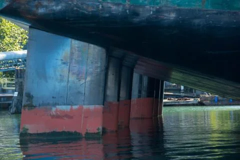 Skegs on Barge Stock Photos