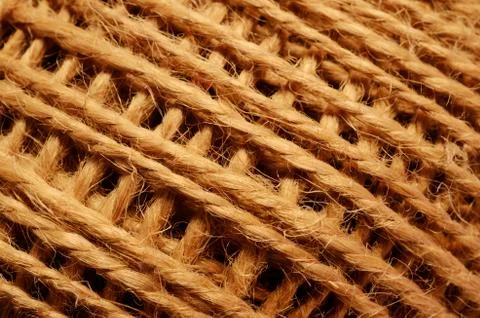 Skein of coarse brown thread Stock Photos