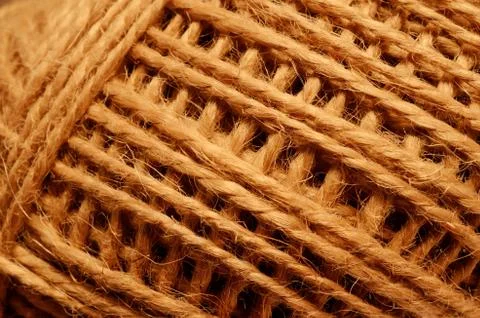 Skein of coarse brown thread Stock Photos