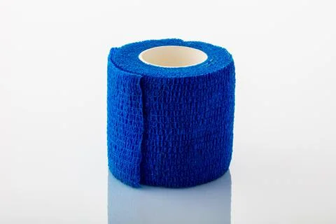 Skein of elastic fixing patch isolated on a white background Stock Photos