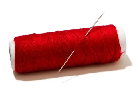 Skein of red thread Stock Photos