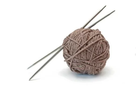 Skein of thread and needles Stock Photos