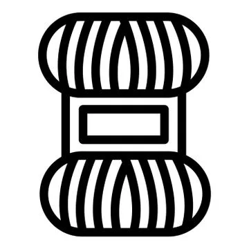 Skein of thread icon, outline style Illustrazione stock