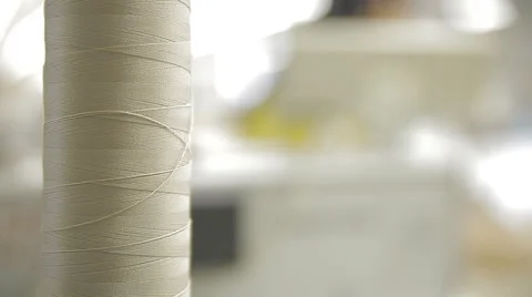 A skein of thread on a sewing machine Stock Footage 63012612