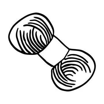 Skeins of Yarn Thread For Knitting. Doodle Stile, Vector Flat Illustration Illustrazione stock