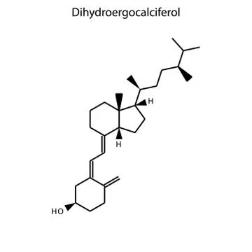 Skeletal formula of molecule. Ilustração Stock