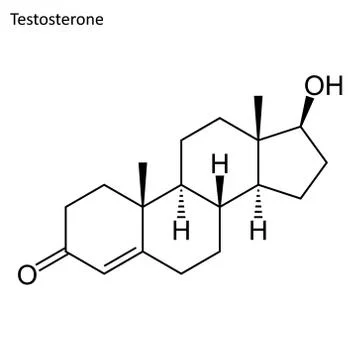 Skeletal formula of Testosterone Stock Illustration